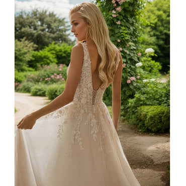 Robe de mariée bohème 2025 robe de mariée dos nu en dentelle