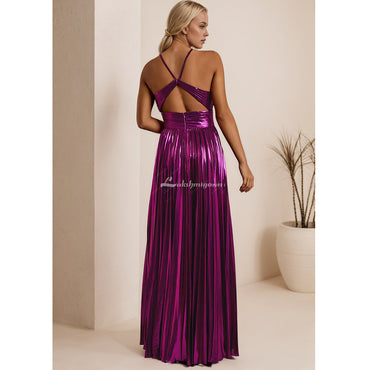 Plus Size Purple Long Formal A Line Prom Dress HCM017