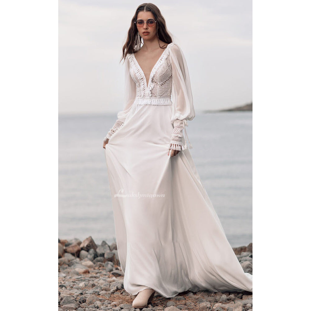 empire beach wedding dresses Sweetheart Strapless Empire Sheer Long Beach Wedding Dress US18 / White