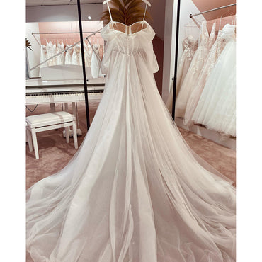 Sexy Sweetheart Wedding Dresses Puffy Sleeveless Off the Shoulder Wedding Gown