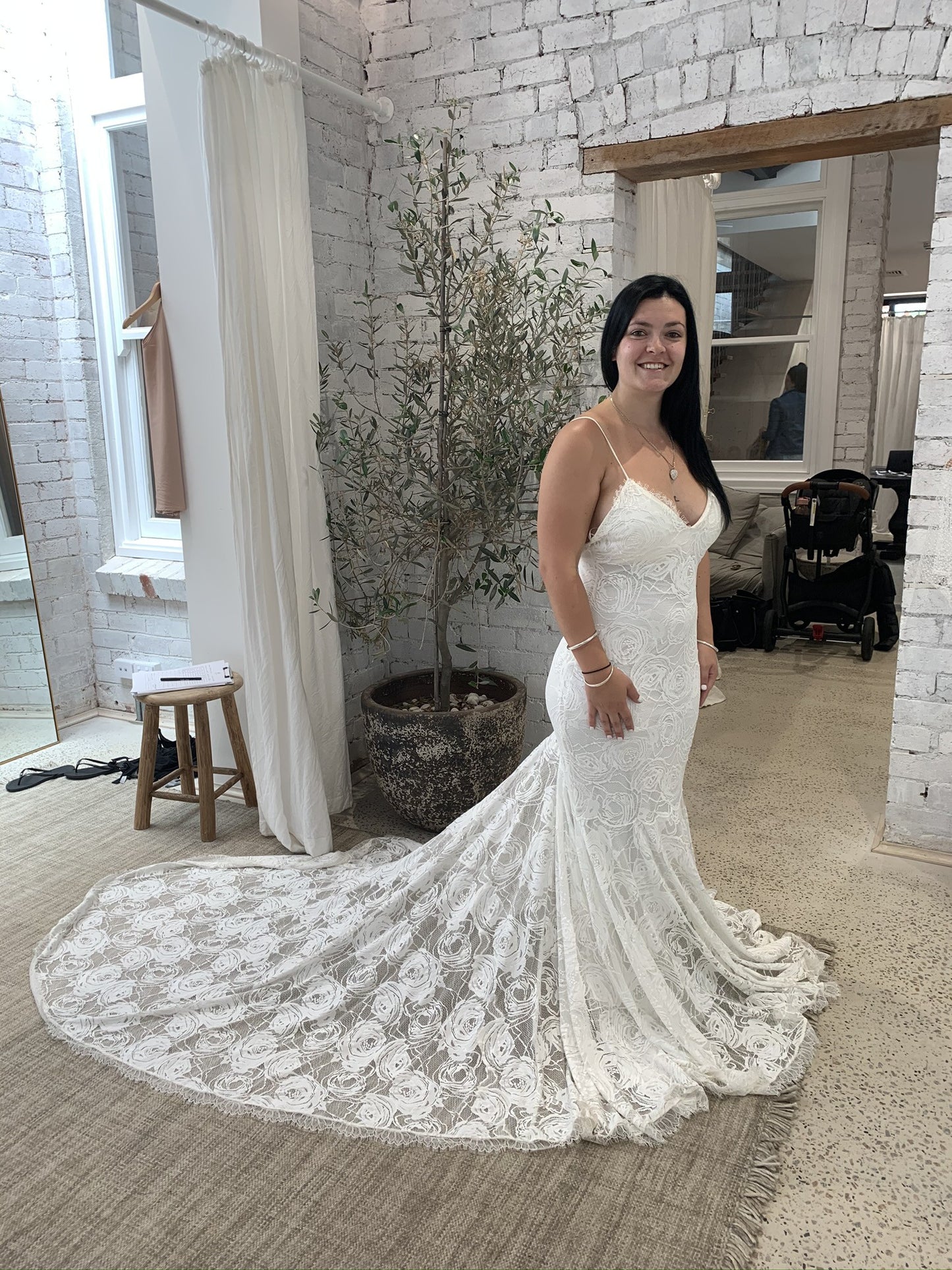 Sexy Mermaid Bohemia Wedding Dresses Lace Spaghetti Straps Bride Gown