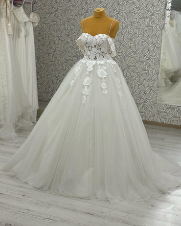 Off The Shoulder Tulle Long Wedding Dreses Sexy Women Beach Bridal Gowns