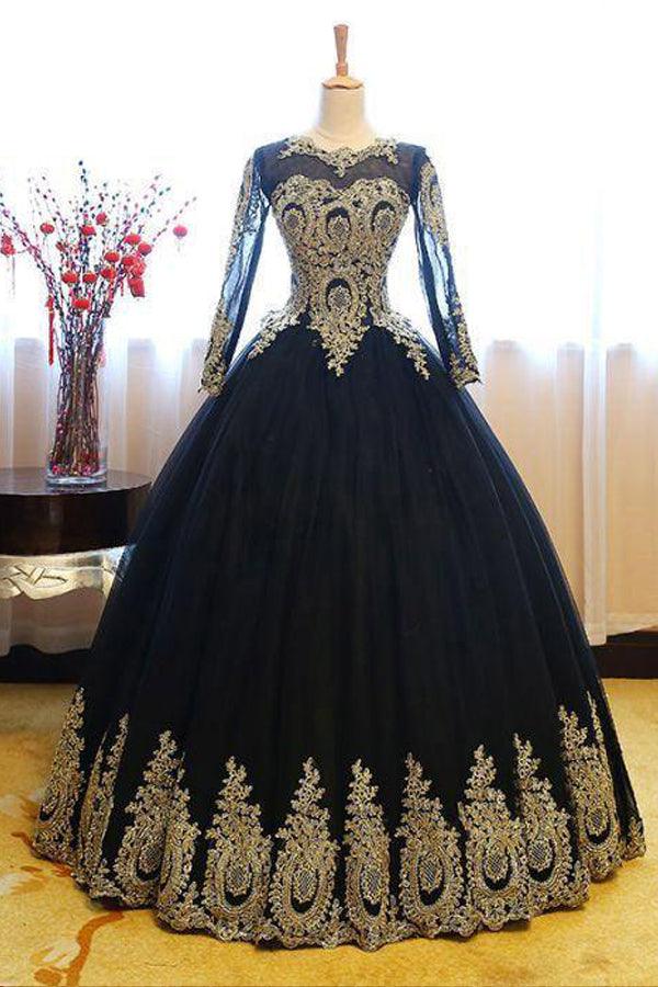 Ball Gowns Scoop Pink Tulle Applique Modest Long Prom Dress Evening Dress PSK061 - Pgmdress