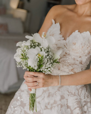 A Line Boho Full Lace Wedding dress