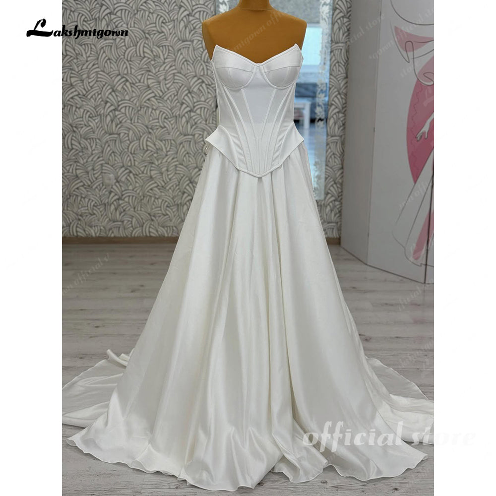 High-Neck Lace Tulle Long Sleeves Wedding Dress