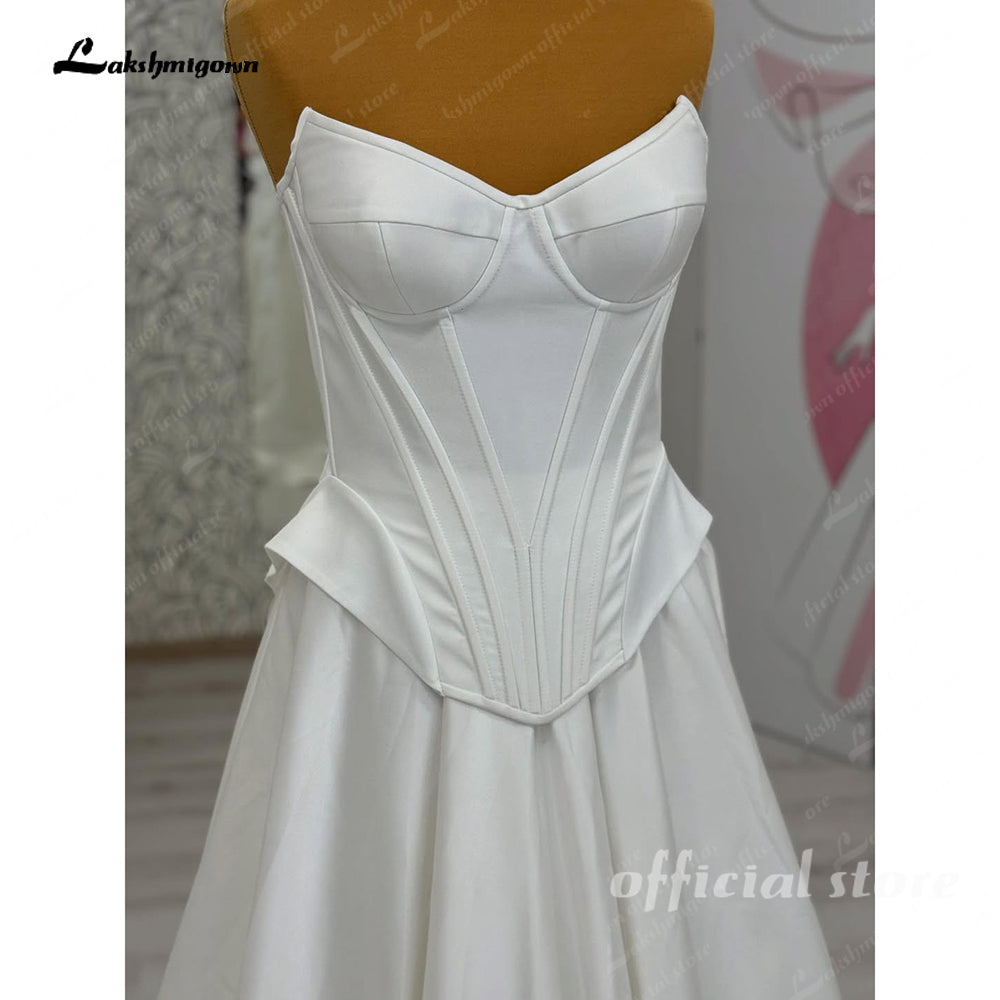 High-Neck Lace Tulle Long Sleeves Wedding Dress