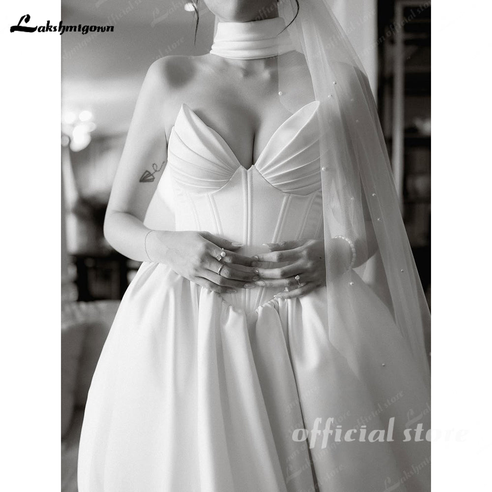 Exquisite Long Wedding Dresses Women's Sexy A Line Sweetheart Bridal Gowns