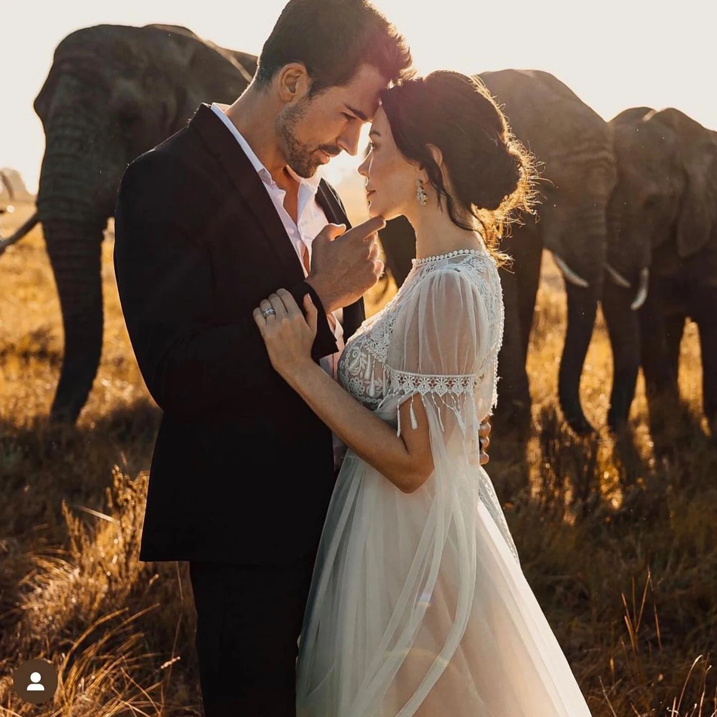 Lace V Neck Tulle Floral Lace Fringe Wedding Dress with Removable Bolero