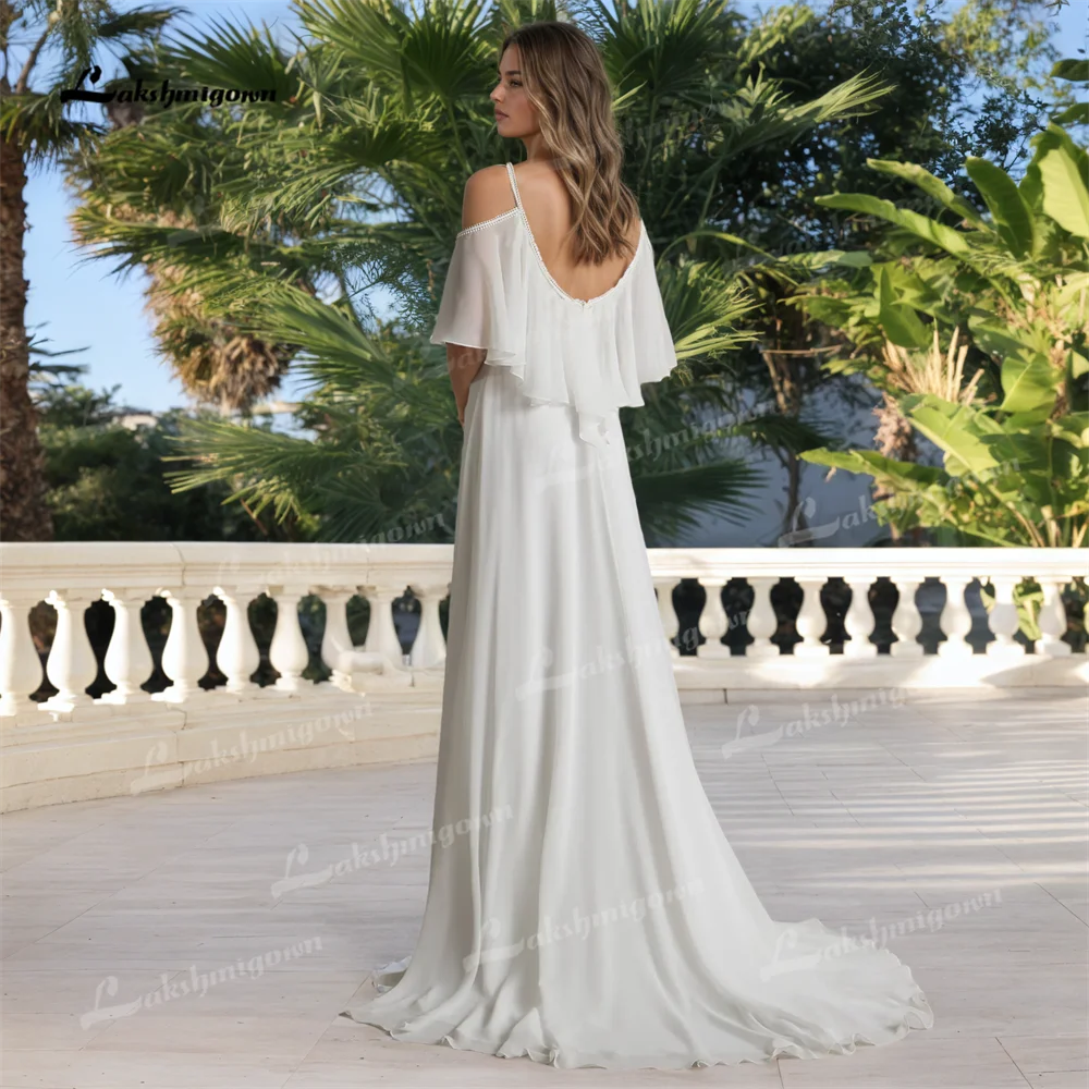 Vestido de novia con apliques de encaje y flores de talla grande con abertura lateral