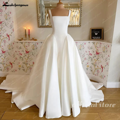 Mikado Satin Wedding Dress With Pockets