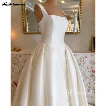 Mikado Satin Wedding Dress With Pockets