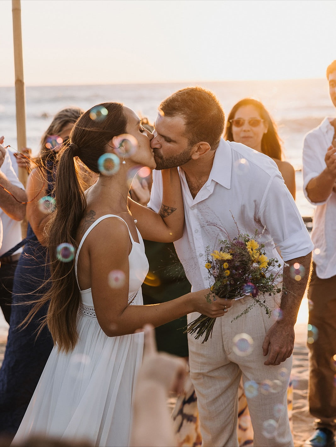 Spaghetti Straps A-Line Chiffon Wedding Dresses With Lace