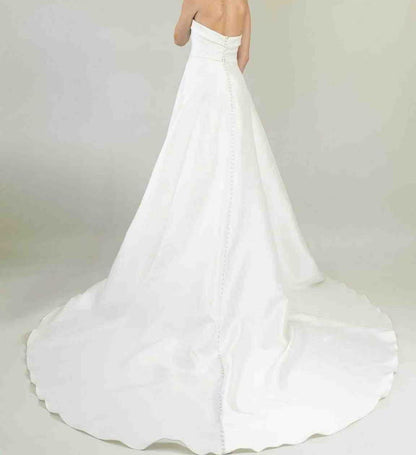 A Line Mikado Satin Wedding Dresses