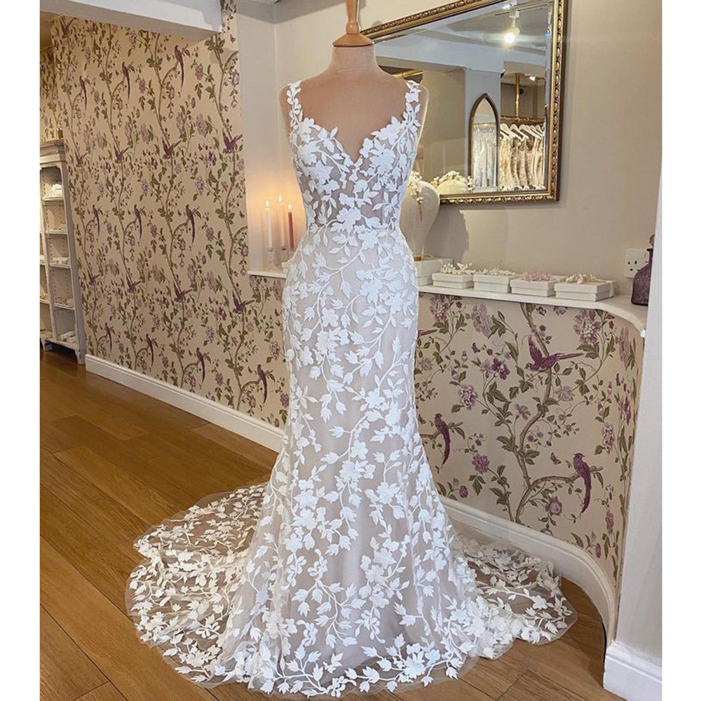 Full Lace Mermaid Wedding Dress LA102