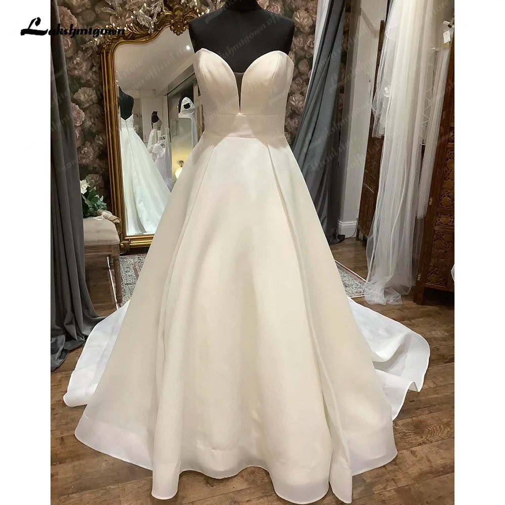 Lakshmigown Off Shoulder Sweetheart Neckline Boho A Line Wedding Dress for Bride Robe Civil Wedding Gown Elegant suknia slubna