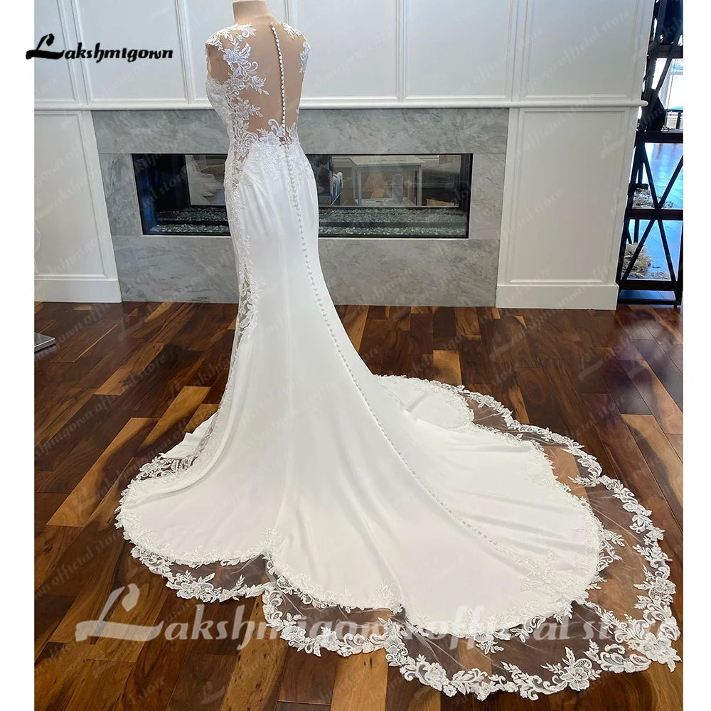 Sexy Mermaid Wedding Dresses For Bride  2023 Court Train Lace Appliques Bride Dress  Vestido De Novie Lakshmigown