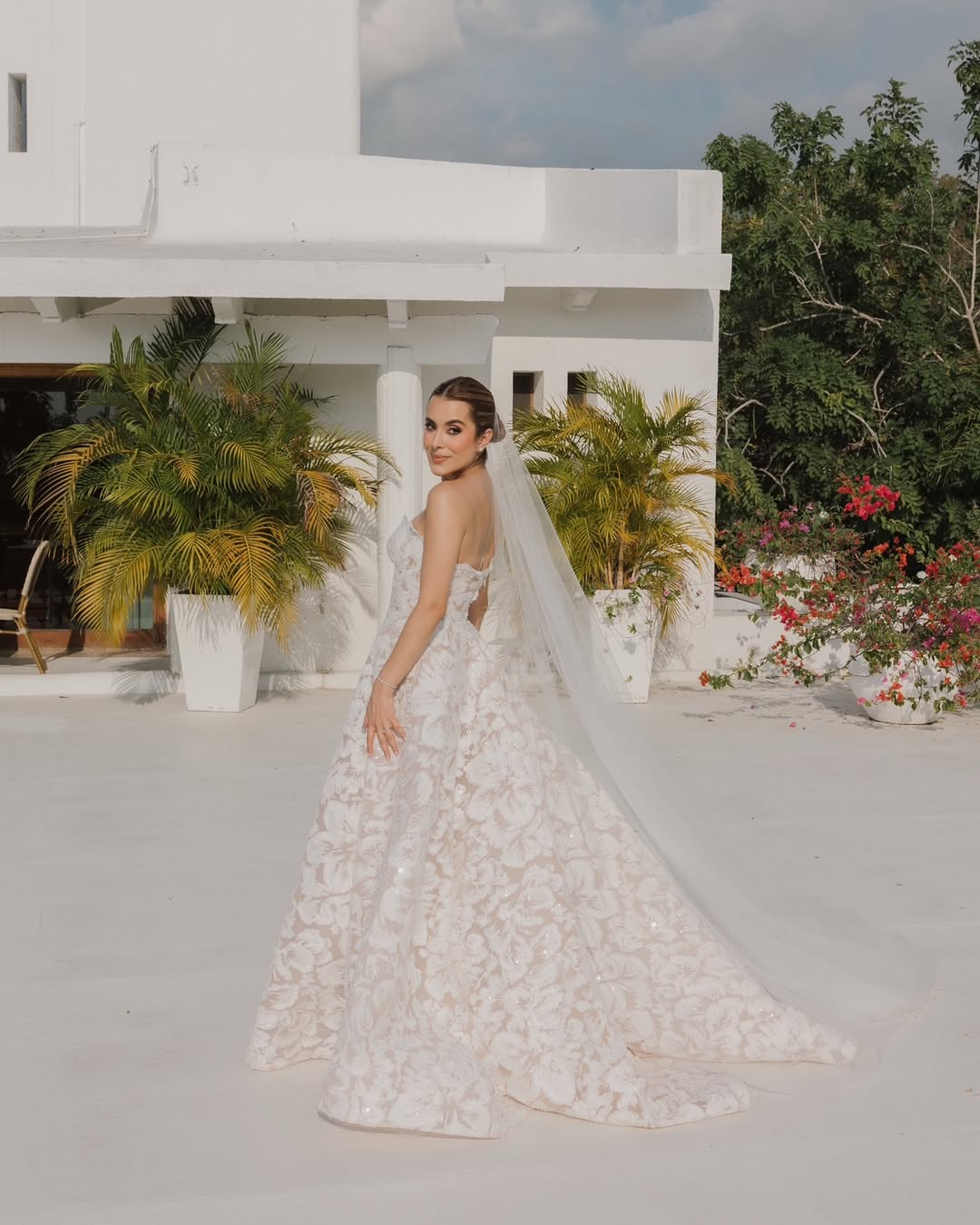 A Line Boho Full Lace Wedding dress